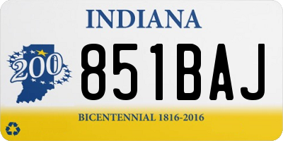 IN license plate 851BAJ