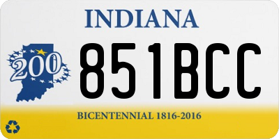 IN license plate 851BCC