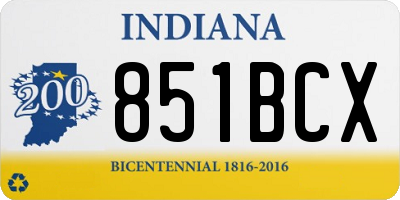 IN license plate 851BCX