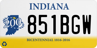IN license plate 851BGW