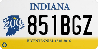 IN license plate 851BGZ
