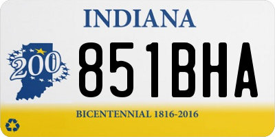 IN license plate 851BHA