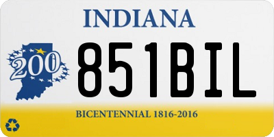 IN license plate 851BIL