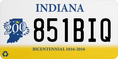 IN license plate 851BIQ