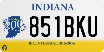 IN license plate 851BKU