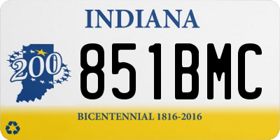 IN license plate 851BMC