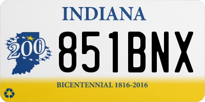 IN license plate 851BNX