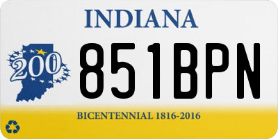 IN license plate 851BPN