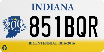 IN license plate 851BQR