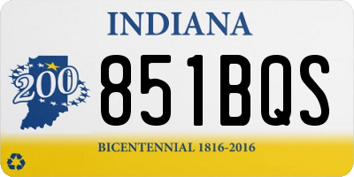 IN license plate 851BQS