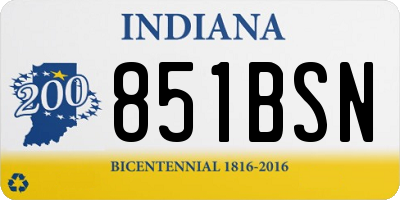 IN license plate 851BSN