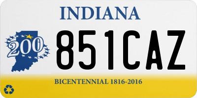 IN license plate 851CAZ