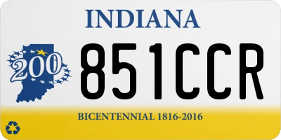 IN license plate 851CCR