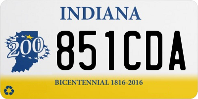 IN license plate 851CDA
