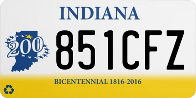IN license plate 851CFZ