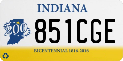 IN license plate 851CGE