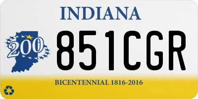 IN license plate 851CGR