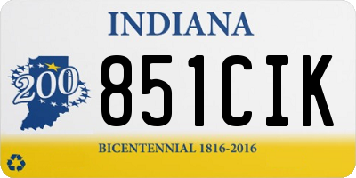 IN license plate 851CIK