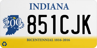 IN license plate 851CJK