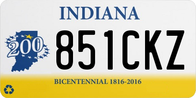 IN license plate 851CKZ