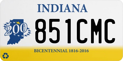 IN license plate 851CMC