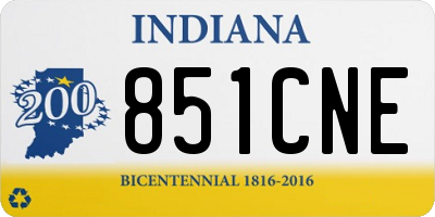 IN license plate 851CNE