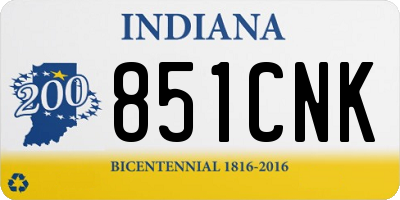 IN license plate 851CNK