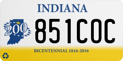 IN license plate 851COC