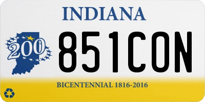 IN license plate 851CON