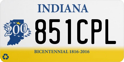 IN license plate 851CPL