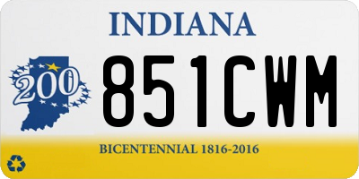 IN license plate 851CWM