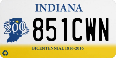 IN license plate 851CWN