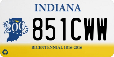 IN license plate 851CWW