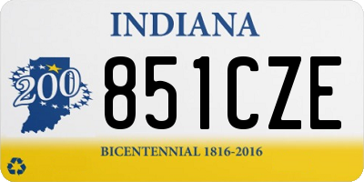 IN license plate 851CZE