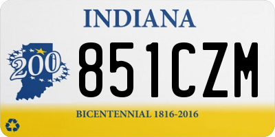 IN license plate 851CZM