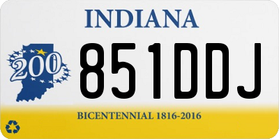 IN license plate 851DDJ