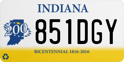 IN license plate 851DGY