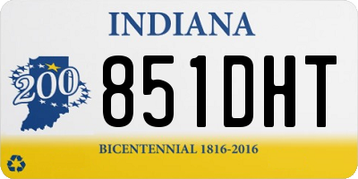 IN license plate 851DHT