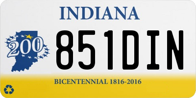 IN license plate 851DIN