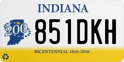 IN license plate 851DKH