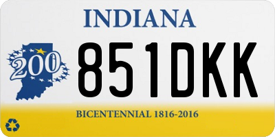 IN license plate 851DKK