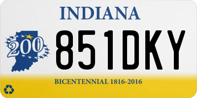 IN license plate 851DKY