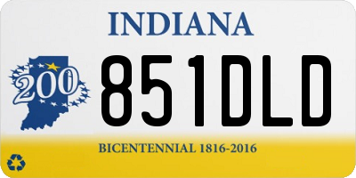 IN license plate 851DLD
