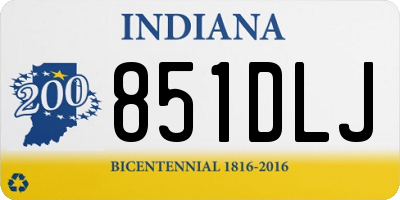 IN license plate 851DLJ