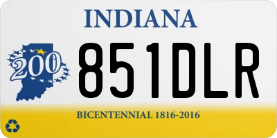 IN license plate 851DLR