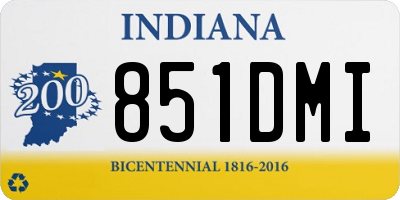 IN license plate 851DMI