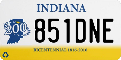 IN license plate 851DNE
