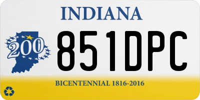 IN license plate 851DPC