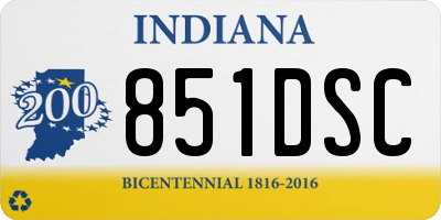 IN license plate 851DSC