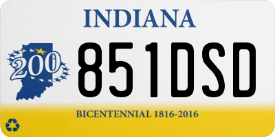 IN license plate 851DSD